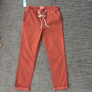 Christy Skinny Cuffed Pant - coral